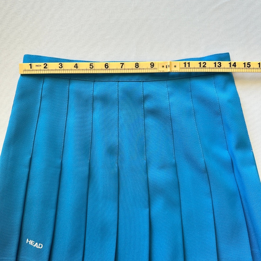 Vintage Head Sportswear Blue Pleated Tennis Skirt Women 10 USA Sporty Pickleball - Picture 4 of 13